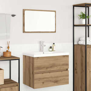 vidaXL Bathroom Furniture Set 3 pcs Engineered Wood Artisan Oak