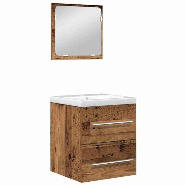 vidaXL Bathroom Furniture Set with Drawers 2 pcs Reclaimed Wood Engineered Wood
