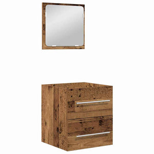 vidaXL Bathroom Furniture Set with Drawers 2 pcs Reclaimed Wood Engineered Wood