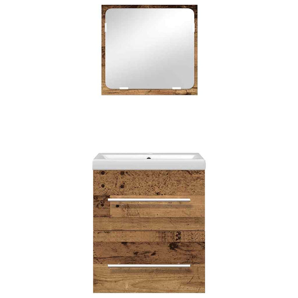 vidaXL Bathroom Furniture Set with Drawers 2 pcs Reclaimed Wood Engineered Wood