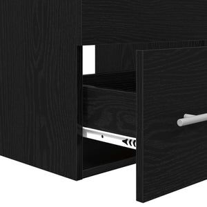 vidaXL Bathroom Furniture Set 2 pcs Black Oak Look Engineered Wood