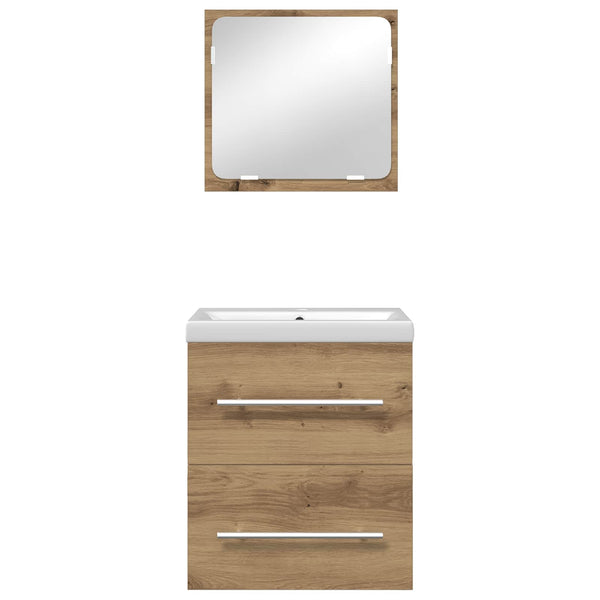 vidaXL Bathroom Furniture Set 2 pcs Artisan Oak Engineered Wood