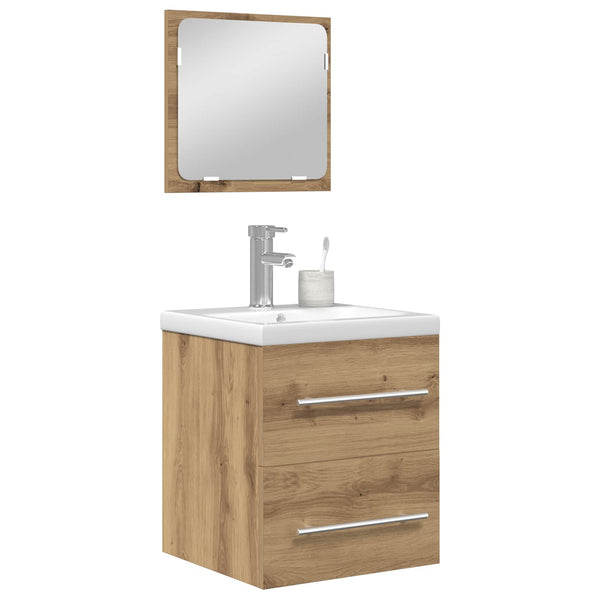 vidaXL Bathroom Furniture Set 2 pcs Artisan Oak Engineered Wood