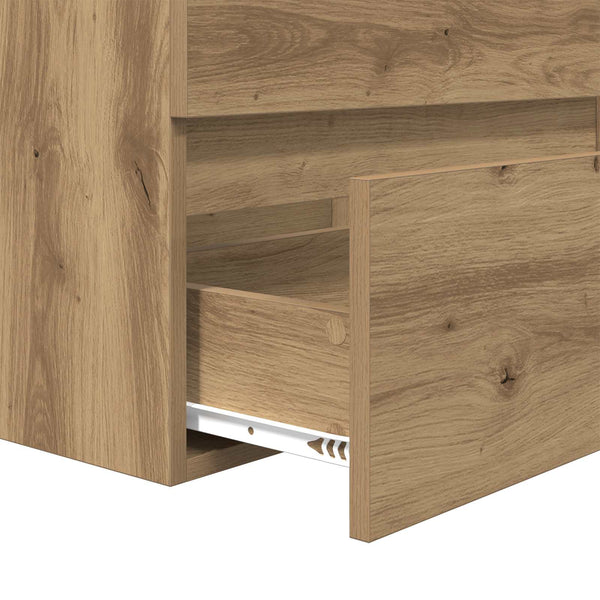 vidaXL Bathroom Furniture Set 2 pcs Artisan Oak and White Engineered Wood