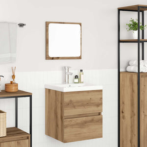 vidaXL Bathroom Furniture Set 2 pcs Artisan Oak and White Engineered Wood