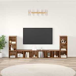 vidaXL TV Cabinet Set 4 pcs Reclaimed Wood 37 x 35 x 107 cm Engineered Wood