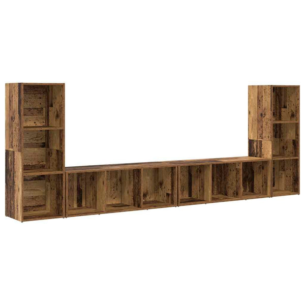 vidaXL TV Cabinet Set 4 pcs Reclaimed Wood 37 x 35 x 107 cm Engineered Wood