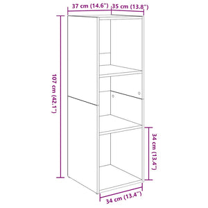 vidaXL TV Cabinet Set 4 pcs Black Oak Look 37 x 35 x 107 cm