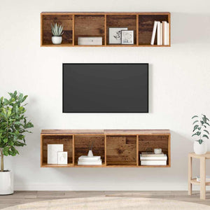 vidaXL TV Cabinet Set 2 pcs Reclaimed Wood 37 x 37 x 142.5 cm Engineered Wood