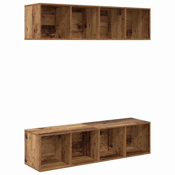vidaXL TV Cabinet Set 2 pcs Reclaimed Wood 37 x 37 x 142.5 cm Engineered Wood