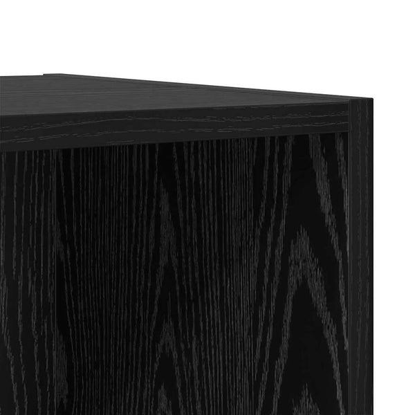 vidaXL TV Cabinet Set 2 pcs Black Oak Look 37 x 37 x 142.5 cm