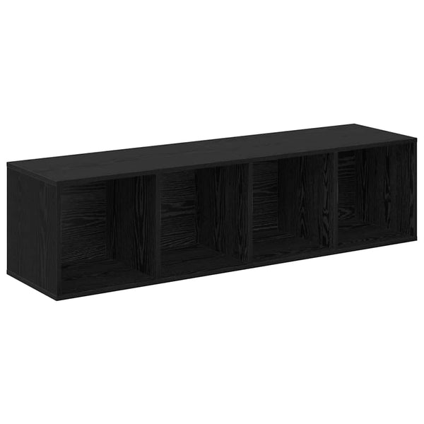 vidaXL TV Cabinet Set 2 pcs Black Oak Look 37 x 37 x 142.5 cm