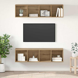 vidaXL TV Cabinet Set 2 pcs Artisan Oak 37 x 37 x 142.5 cm