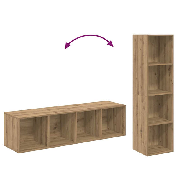 vidaXL TV Cabinet Set 2 pcs Artisan Oak 37 x 37 x 142.5 cm
