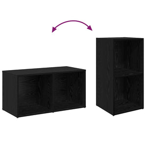vidaXL TV Cabinet Set 4 pcs Black Oak Look 37 x 37 x 72 cm
