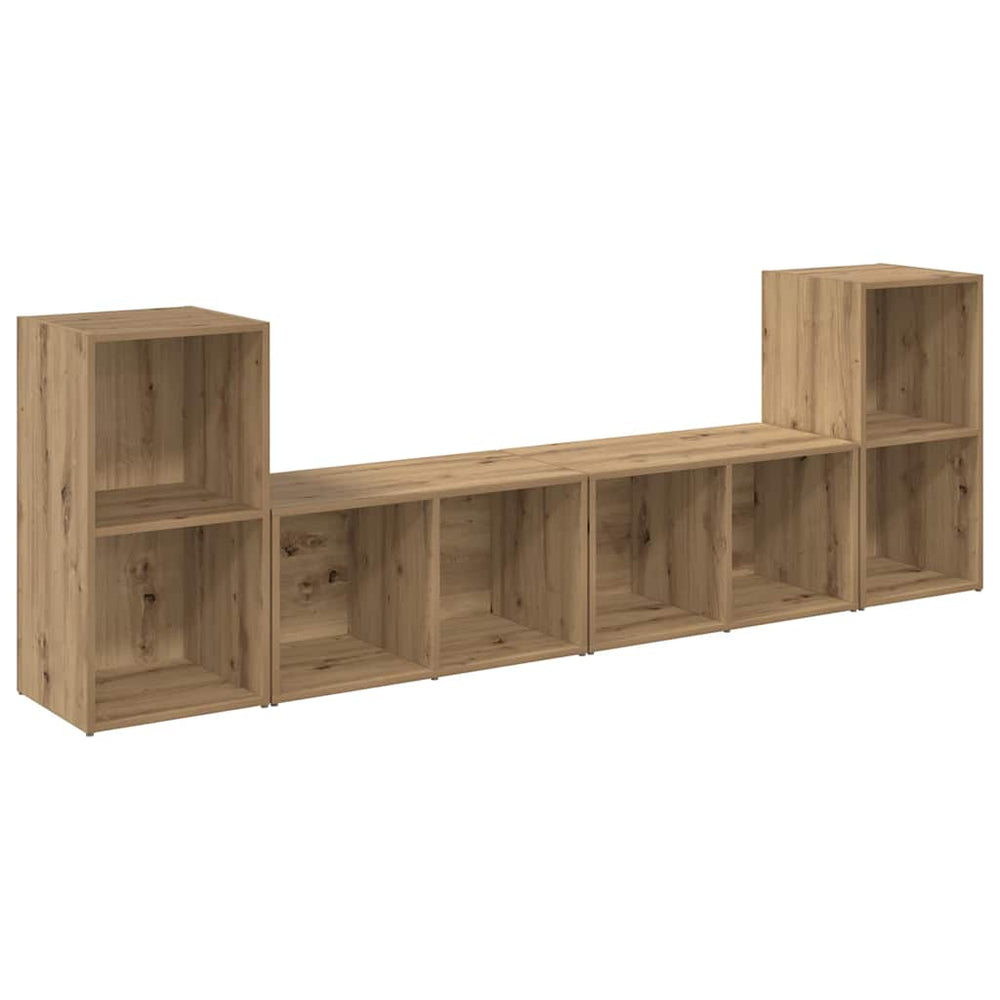 vidaXL TV Cabinet Set 4 pcs Artisan Oak 37 x 37 x 72 cm Engineered Wood