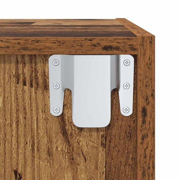 vidaXL TV Cabinet Set 4 pcs Reclaimed Wood 37 x 37 x 107 cm Engineered Wood