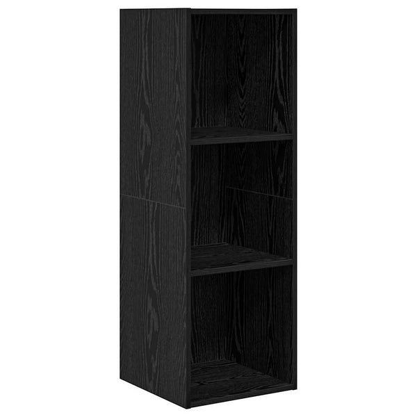 vidaXL TV Cabinet Set 4 pcs Black Oak Look 37 x 37 x 107 cm