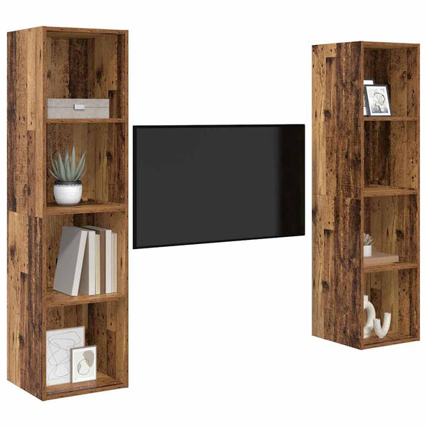 TV-Schrankset Braun Holzwerkstoff