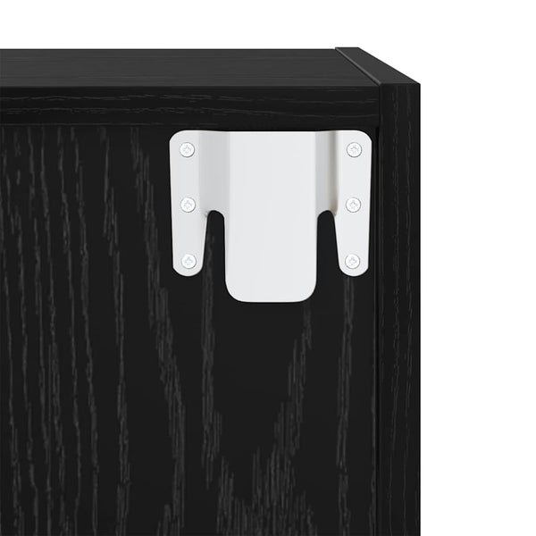 Schwarzes TV-Schrank Set, 4-teilig