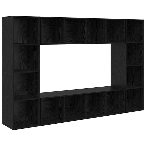 Schwarzes TV-Schrank Set, 4-teilig