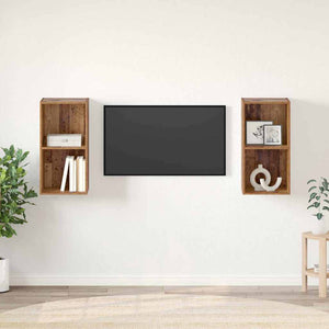 TV-Schrank Set Altholz 2er