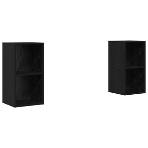 TV-Schrank Set 2er Schwarz Eiche