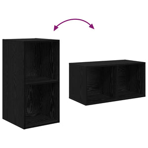 TV-Schrank Set 2er Schwarz Eiche