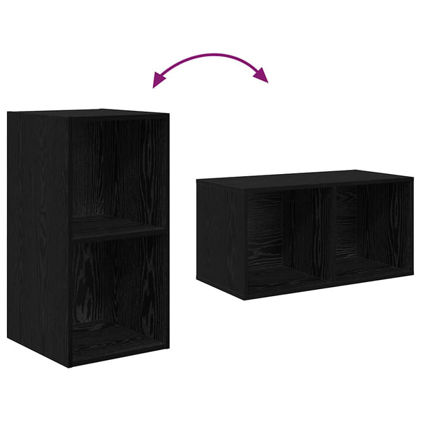TV-Schrank Set 2er Schwarz Eiche
