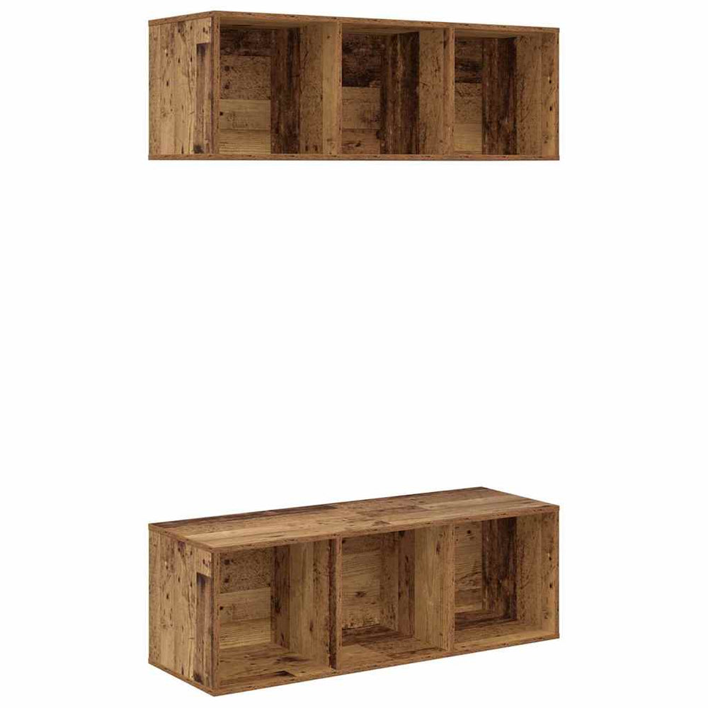 TV-Schrank Set Altholz 2-teilig
