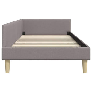 vidaXL Corner Bed Frame Taupe 90 x 200 cm Fabric