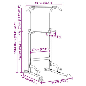 Power Tower Dip Station – Schwarz