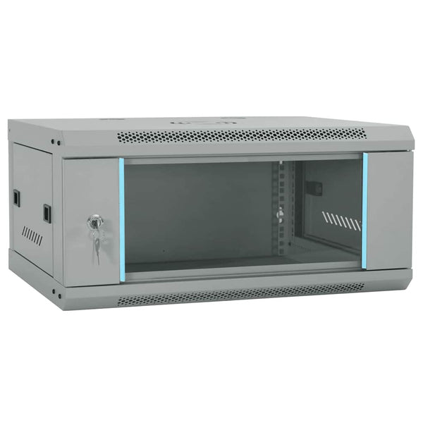 Netzwerkschrank mit Speicher Grau 60x35x28cm