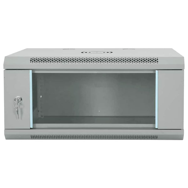 Netzwerkschrank mit Speicher Grau 60x35x28cm