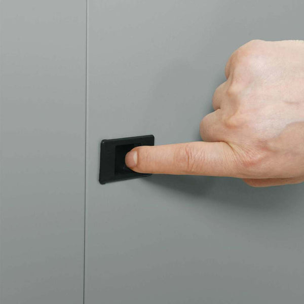 Netzwerkschrank mit Speicher Grau 60x35x28cm