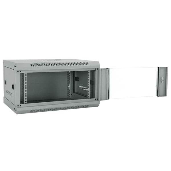 Netzwerkschrank mit Speicher Grau 60x45x35 cm