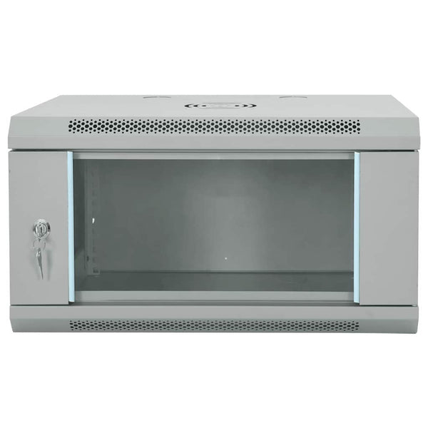 Netzwerkschrank mit Speicher Grau 60x45x35 cm