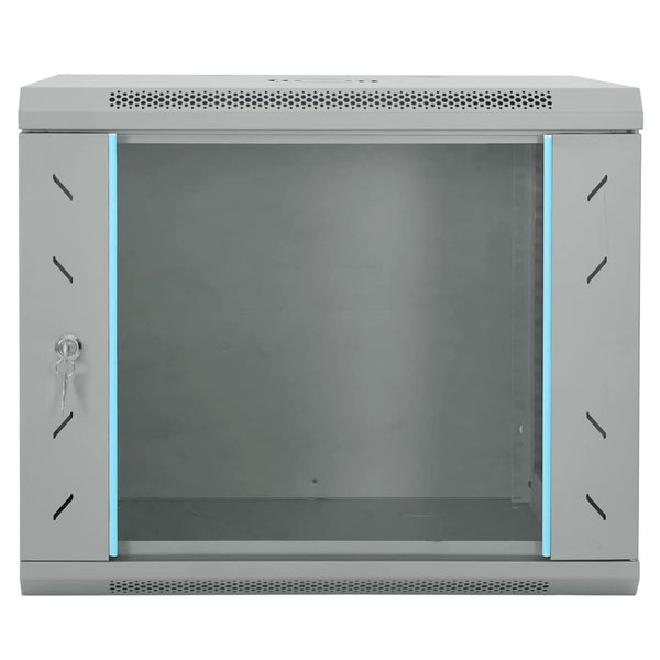 Netzwerkschrank mit Speicher Grau 60x45x50cm