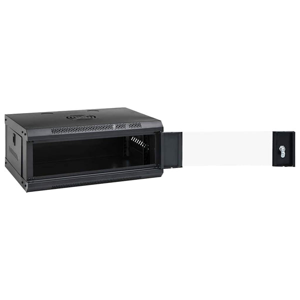 Netzwerkschrank mit Speicher, Schwarz