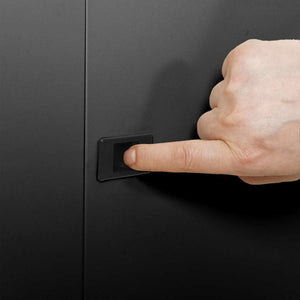 Netzwerkschrank mit Speicher, Schwarz