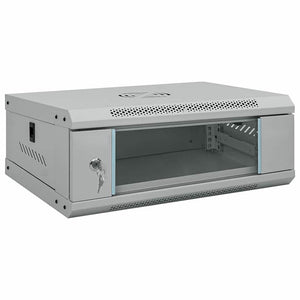 Netzwerkschrank mit Speicher Grau 53x35x21cm