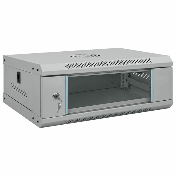 Netzwerkschrank mit Speicher Grau 53x35x21cm