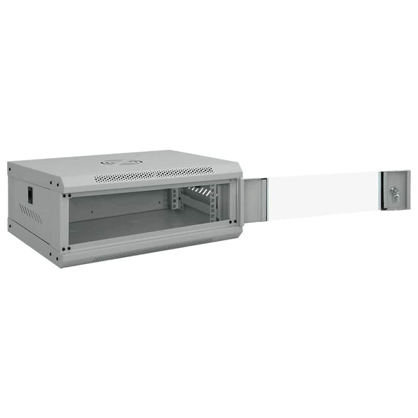 Netzwerkschrank mit Speicher Grau 53x35x21cm