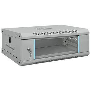 Netzwerkschrank mit Speicher Grau 53x35x21cm