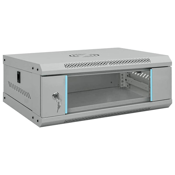 Netzwerkschrank mit Speicher Grau 53x45x21cm