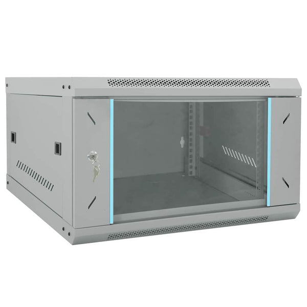 Netzwerkschrank Grau Stahl 53x60x30cm