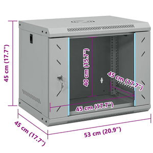 Netzwerkschrank Stahl Grau 53x45x45cm