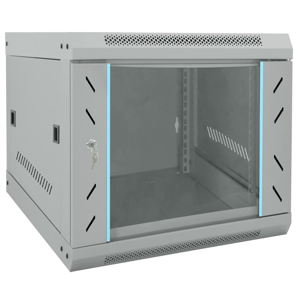 Netzwerkschrank mit Speicher Grau 53x60x45 cm