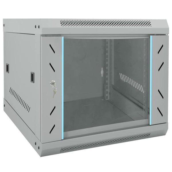 Netzwerkschrank mit Speicher Grau 53x60x45 cm