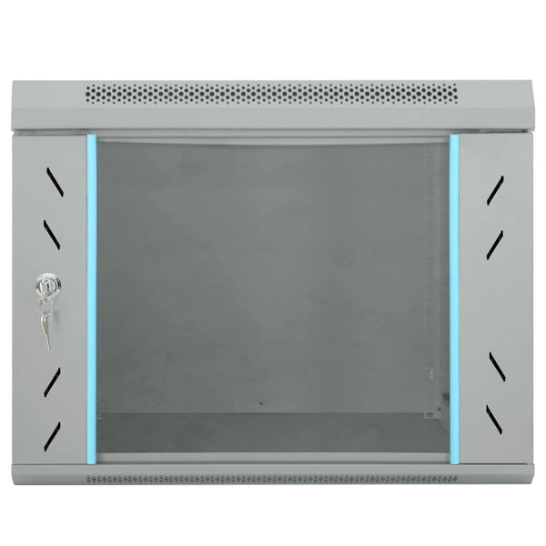 Netzwerkschrank mit Speicher Grau 53x60x45 cm